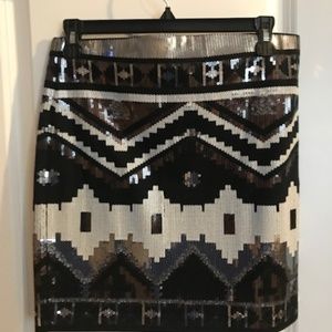 Express Sequin Mini Skirt